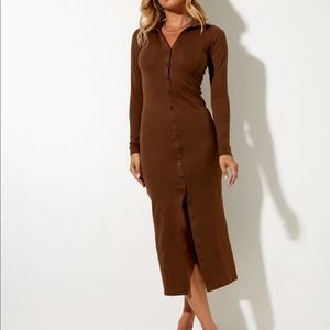NWT Motel UO Taryn Cocoa Dress